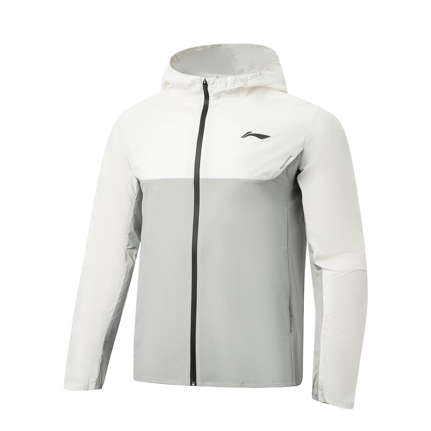 

Мужская куртка Li Ning из серии для бега, с капюшоном, защитой от УФ-излучения и водоотталкивающими свойствами AFDW453-3 S