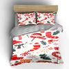 Christmas Snowman and Bear Pattern Bedding Duvet Cover Set Duvet Cover Pillowcases  (1*Duvet Cover 2*Pillowcases, without duvet insert)