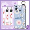 Lanyard Wristband Phone Case For Tecno Spark 7/Spark7T Anti-dust Wrist Strap Protective Ring Silicone Fashion Design