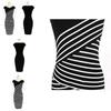 Womens Elegant Summer V Neck Stripe Bodycon Pencil Dress Perfect For Office And Party Wear