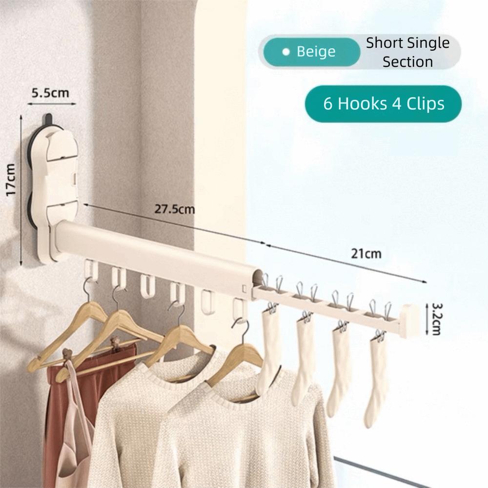

Portable Foldable Folding Drying Rack Aluminum Alloy Wall Mounted Window Clothes Rack Rod Space-Saving Laundry Hanger Apartment