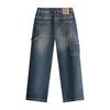 NVG·YOUNG Men's Washed Straight-Leg Workwear Jeans