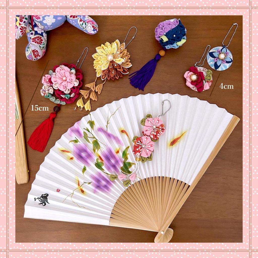 Koyama Tsumami Zaiku Håndlaget Blomst Kirsebærblomst Chirimen Kimono Japansk Kimono Japansk Hengende Dukke Håndverk Håndverkssett for 5004004 Sett, Sjarm,