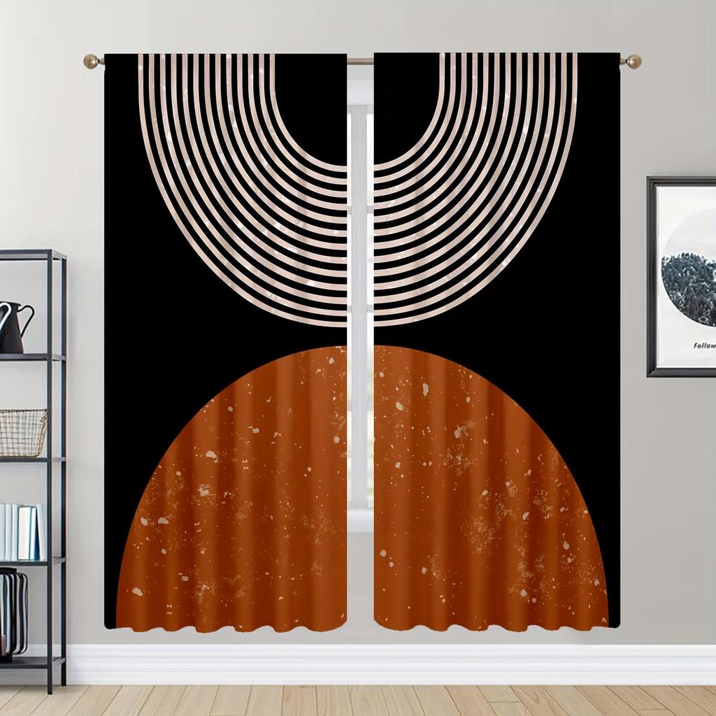 Abstrakte Tropische Blätter Nordisch Morandi Bunt Kinderzimmerfenstervorhänge Jalousien für Wohnzimmer Schlafzimmer Küche Tür Heimdekor2Stk