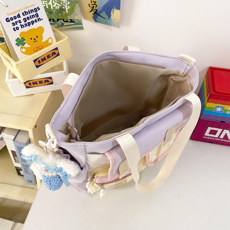New Soft Girl College Style Sweet Ita Bag Korean Student Schoolbag Jk Uniform Shoulder Bag Comic Exhibition Casual Crossbody Bag