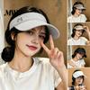 Foldable Packable Travel Hat Women Sun Visor Hat, Open Top Breathable Ponytail Wide Lightweight Cooling Ice Silk Brim UV Protection Cap for