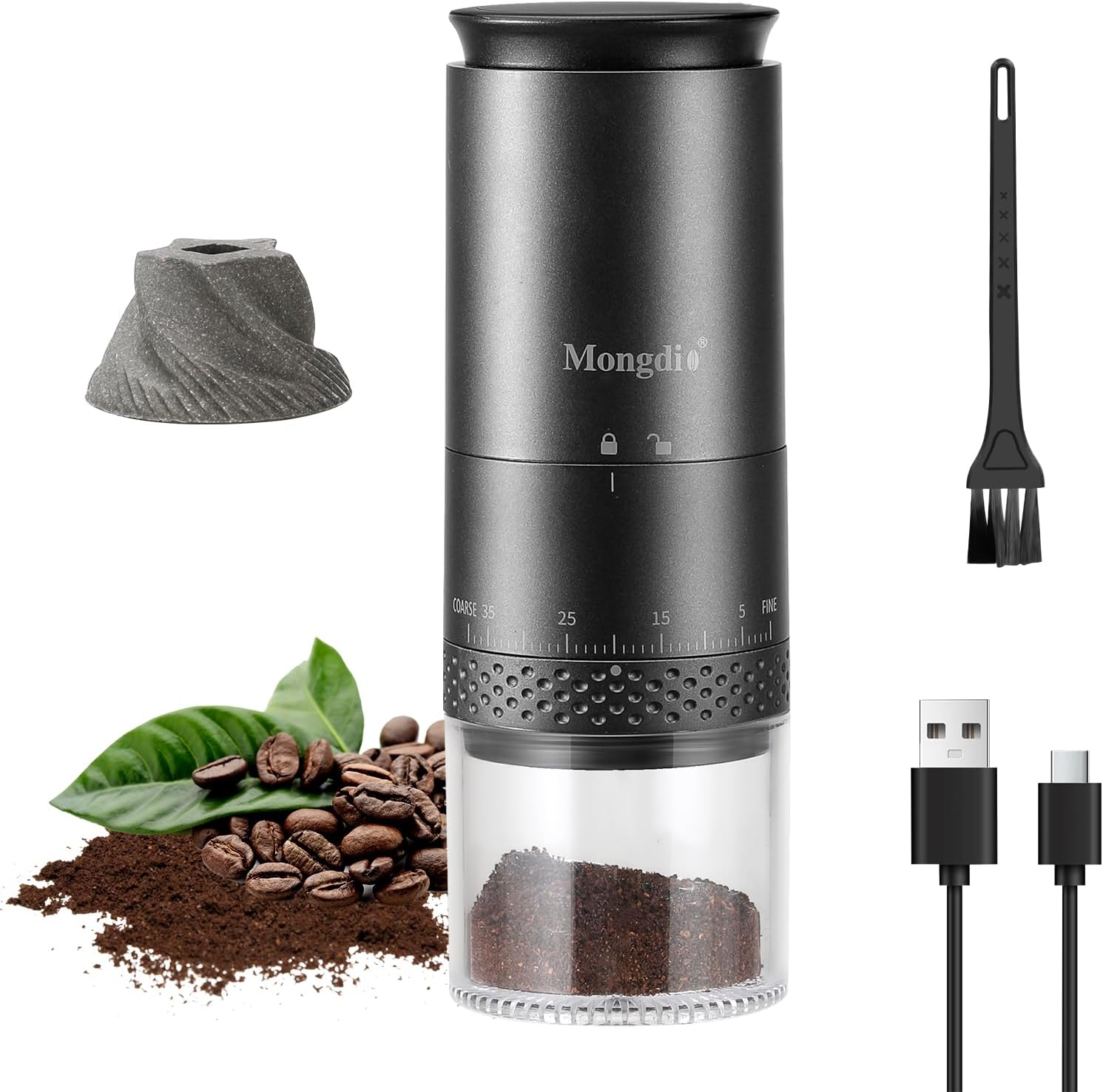 

Portable Electric Burr Coffee Grinder with 38 Adjustable Settings, Conical Burr Coffee Grinder with LED Display United States