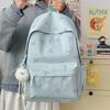 Schoolbag Korean Version Ins Versatile Sweet Backpack Large Capacity Corduroy Bow Campus Student Lightweight School Bag Women