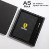 A5 Leather Business Notebook Pen Set Decorative Strip for Ferrari Series 296 GTB GTS Roma Purosangue 812 Competizione SF90 F8 HS6