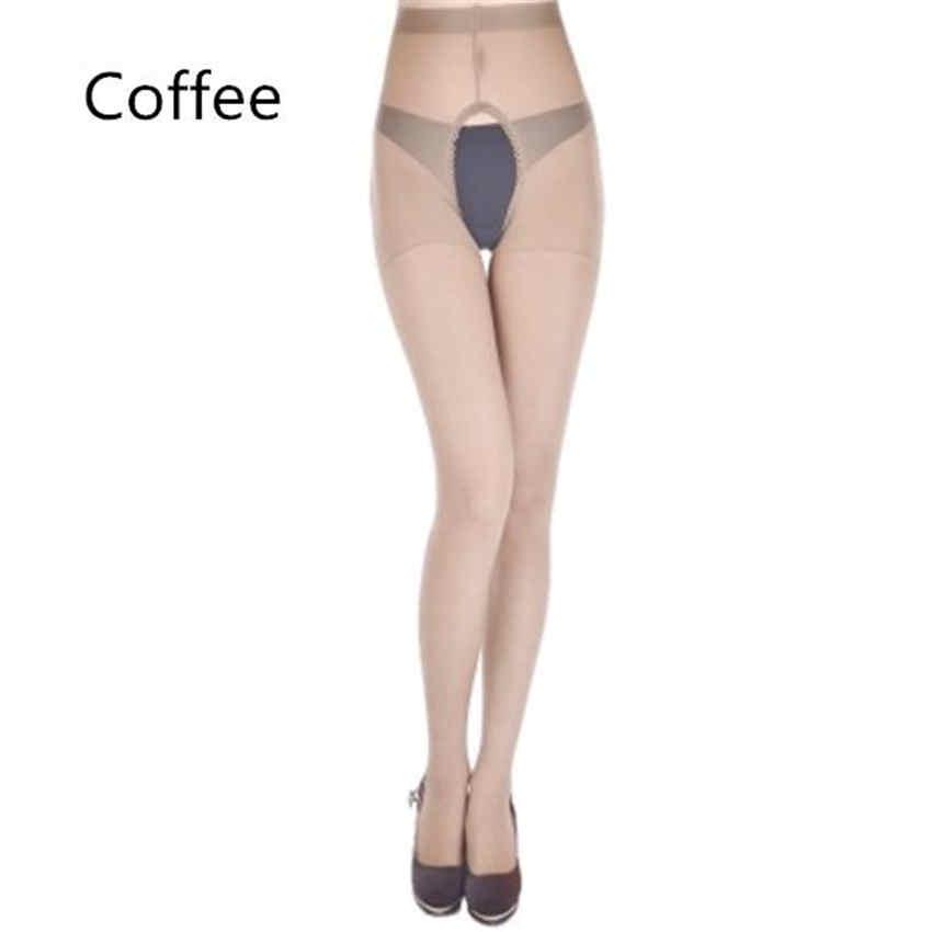 Women Sexy Tights Women Sexy Sheer Pantyhose Open Crotch Sheer Thin Thigh-high Stockings