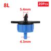 Pressure Compensating Dripper 2L/H 4L/H 8L/H Garden Orchard Micro Irrigation Emitter Agriculture Watering Pipe Fitting 20/100Pcs