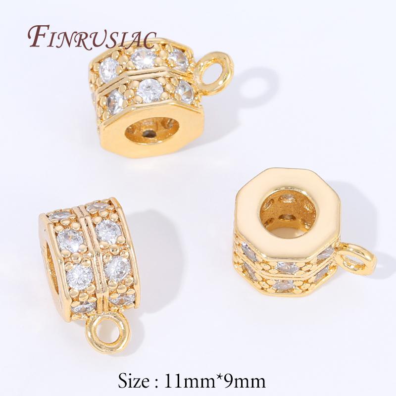 2 Pcs 18K Gold Plated Bails For Pendants,Bale Pendant Holder For Jewelry Accessories,Bead Separator,Jewelry Bail,Necklace Bails