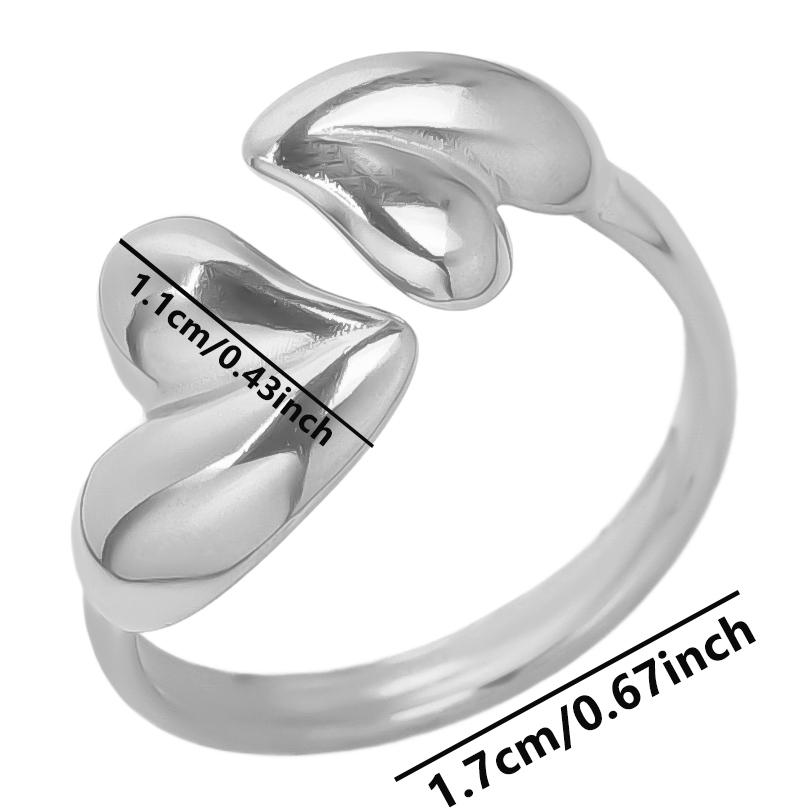 1/5pcs Silver Color Snake Beads Round Heart Stainless Steel Rings For Women Men Accessories Vintage Jewelry Finger Ring Anillos