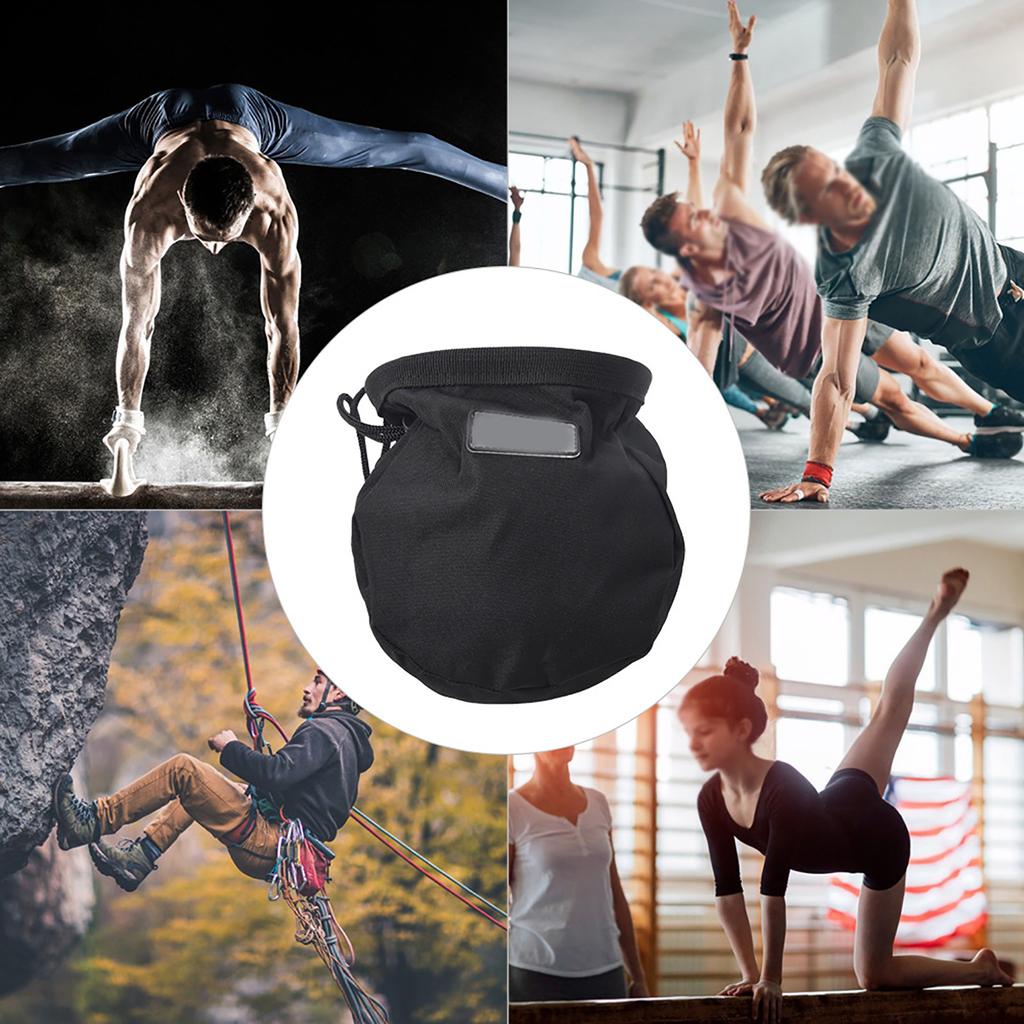 Outdoor Rock Climbing Powder Bag, Waist Pouch with , Strap, Large Capacity for Gymnastics, Fitness, Parallel Bar