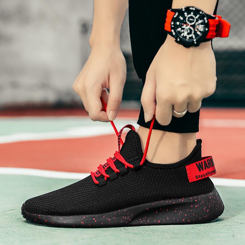 Мужские кроссовки легкие нескользящие кроссовки на шнуровке прогулочная обувь 47 — фото 6