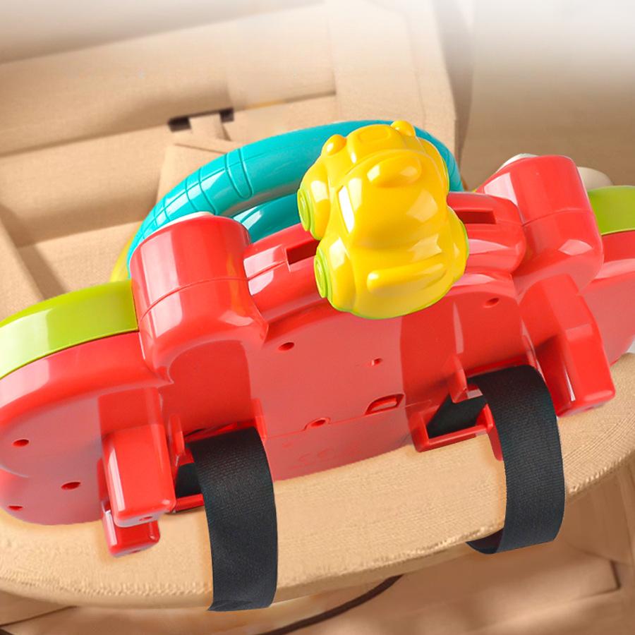 Baby Steering Wheel Electric Steering Wheel Simulation Driving Toys with Music and Lighting Puzzle Science and Education Toys