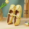 2025 Silver Mary Jane Platform Ballet Flats for Women - French-Style, Summer Flat-Soled Shoes, perfect with Skirts