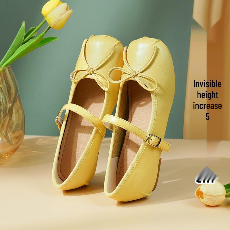 2025 Silver Mary Jane Platform Ballet Flats for Women - French-Style, Summer Flat-Soled Shoes, perfect with Skirts
