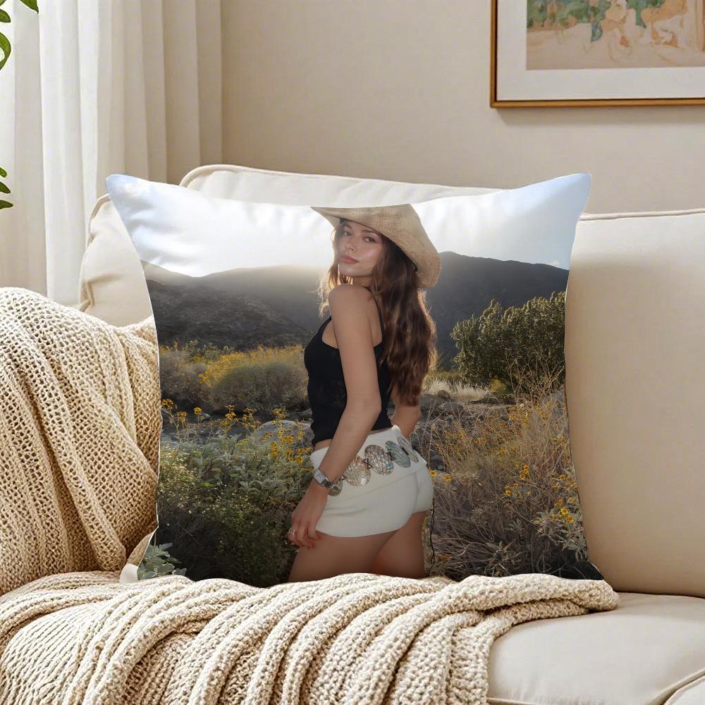 Western Beauty Pillow Retro Cowboy Style Cushion Cover Pillowcase Anti-Dustmite Living Room Sofa Decor Cushion Room