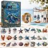 Ocean Animal Party Favors Marine Life Advent Calendars 2026, 24 Days Christmas Countdown Calendar with 2D Acrylic Cute Turtle Themed Toys Lobster