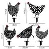 Plastic Chicken Statues Garden Ornaments Garden Card Insertion Creative Hen Yard Ornaments