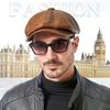 Snapback Einstellbare Kappe Zunge Student Modisch Trendig Elegant Barett Leder Herrenhut Achteckig Schule Alt Vintage Hüte Für Männer Freizeit