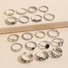 19 PCS Retro Punk Finger Ring Set For Women Vintage Heart Wing Star Gothic Ring Female Fashion Jewelry Accessories