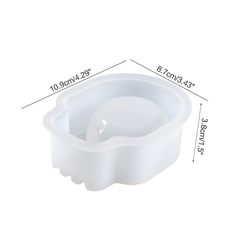 Silicone Ashtray Resin Mold Expoy Resin Casting Mold Round Jewelry Box Molds for DIY Crafts Trinket for Case Home Decora