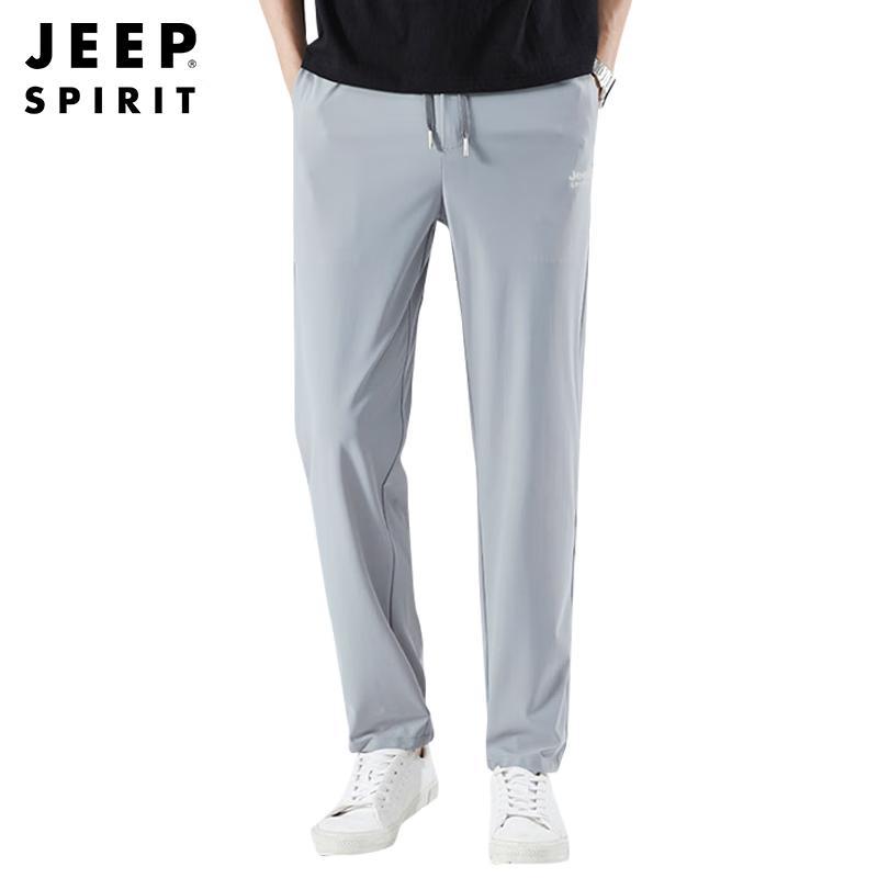 JEEP SPIRIT Men s Loose Fit Ice Silk Sports Tapered Joggers M