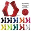 Protiskluzové silikonové sportovní ponožky: Prodyšné, Polstrované, Středně vysoké ponožky pro běh, basketbal a další - Unisex design