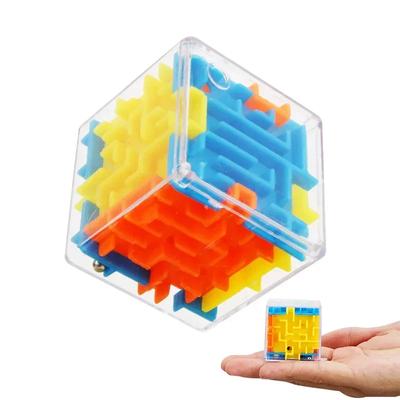 3D Maze Magic Cube, Six-sided Transparent Puzzle, Speed Cube, Rolling Ball Magic Cubes, Stress Relieving Toys