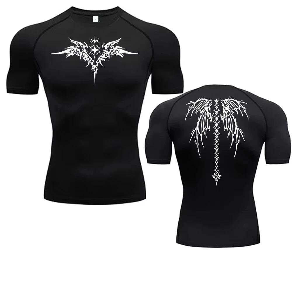 Kompressionsshirt Joggen Training Elastisch Herren Laufshirt Schnelltrocknend Fitness Sportbekleidung Fitnessstudio Sport Kurzarm Atmungsaktive Oberteile
