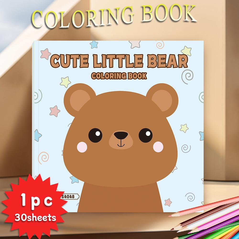 

Книжка-раскраска с животными, 30 разных узоров, 8,3x 8,3 дюйма бумага плотностью 100 г/м2, подходит для снятия эмоционального напряжения, праздничные подарки