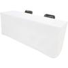 L CLOVER White Water-Repellent Tablecloth for Long Tables, Commercial Use, Reception Desks, Interviews, Information Sessions, Meetings, Parties, Box T