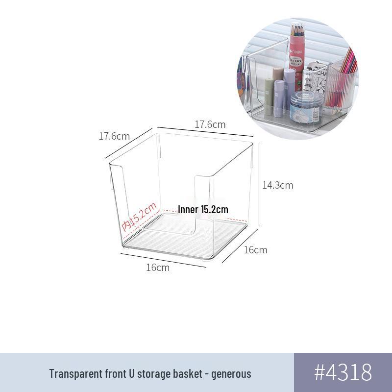 Transparent Kitchen Cabinet Organizer and Under-Sink Storage Box for Snacks and Sundries