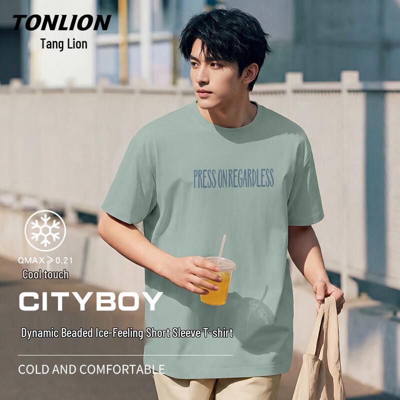 

Мужская повседневная футболка TonLion с эффектом охлаждения, с коротким рукавом 4XL