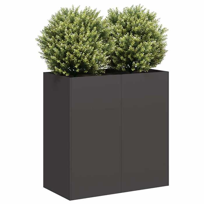 VidaXL Planter Black 80x40x80 Cm Cold-rolled Steel 860710