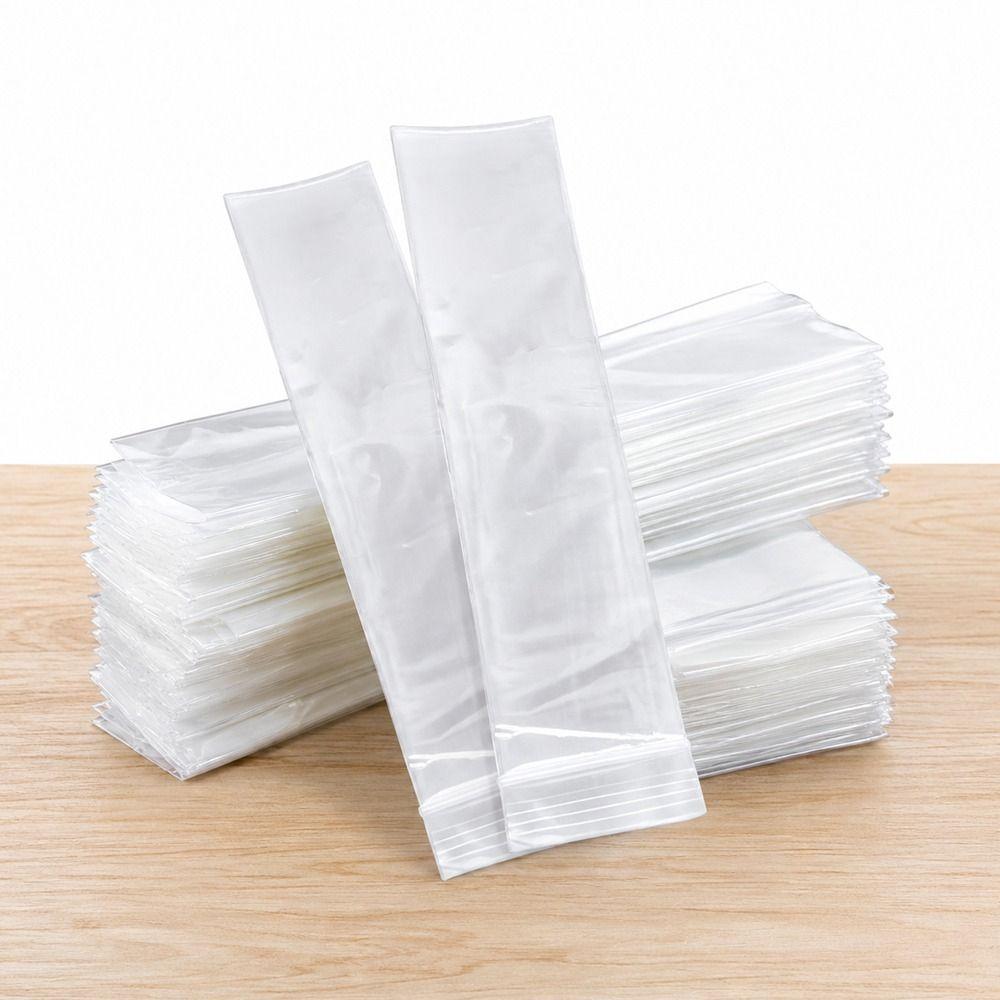 100pcs Zip Seals Ice Popsicle Mold Homemade Ice Lolly Bags Healthy Popsicle Mold Bags Home