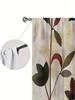 Set Of 2 Watercolor Plant Leaves Curtains Without Holes Curtain Refer Bedroom Office Kitchen Living Room Study Home Decor For Made Polyester