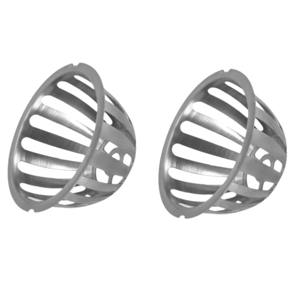 2PCS Round Shape Floor Drain Cover Stainless Steel Ground Drain Strainer Storm Drain Filter Yard