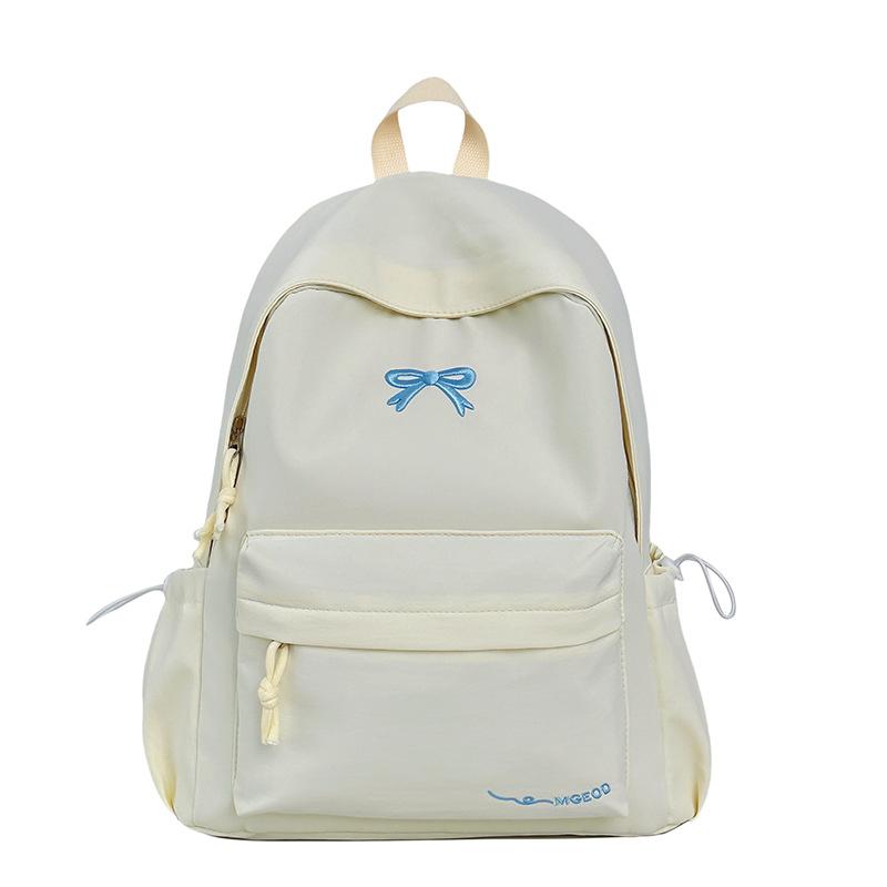 Schoolbag Japanese ins Solid Color Simple Backpack High Value Campus Lightweight Junior High School Student Versatile School Bag Backpack