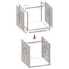 Firewood Rack White 40 x 40 x 40 cm Cold Rolled Steel