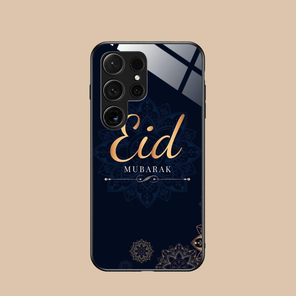 Eid Mubarak Mobile Phone Case for Samsung Galaxy S26 S25 S24 S23 S22 S21 S20 Note20 Plus FE Ultra Glass Colorful Cover Pretty