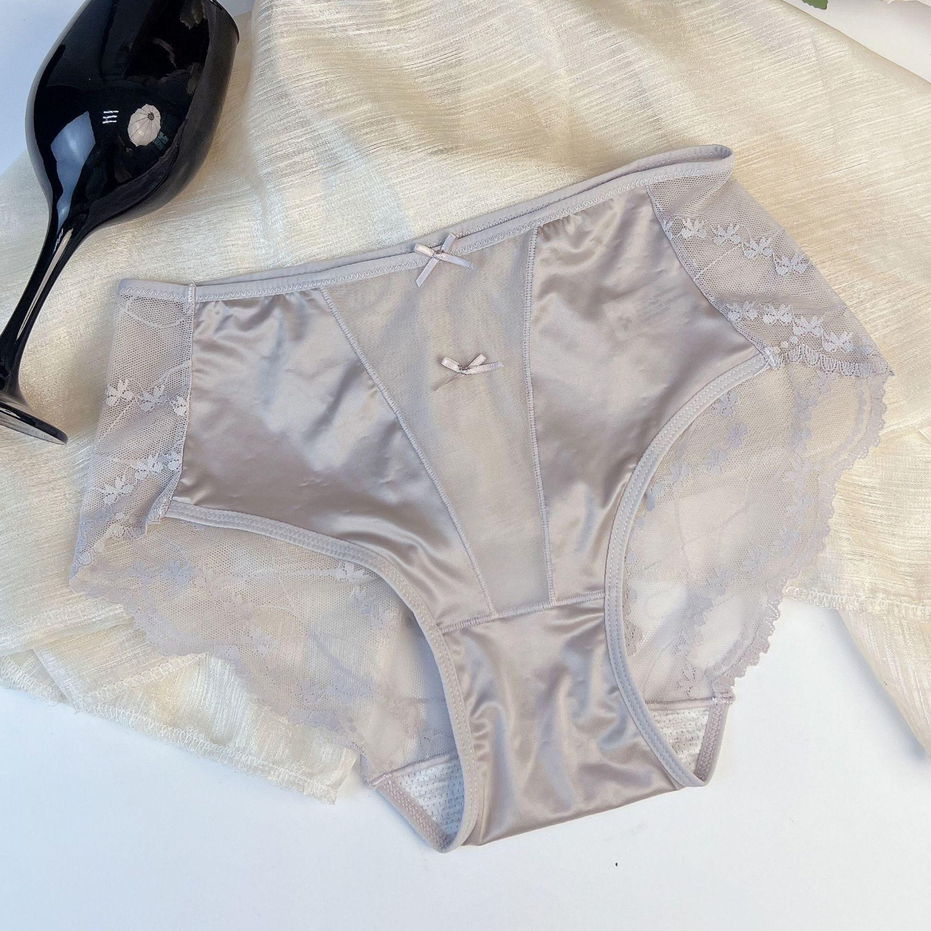 

Spring-Summer Sexy Lace Panties: Silky, Transparent, Seamless Women s Hollow Triangle Briefs 90-140