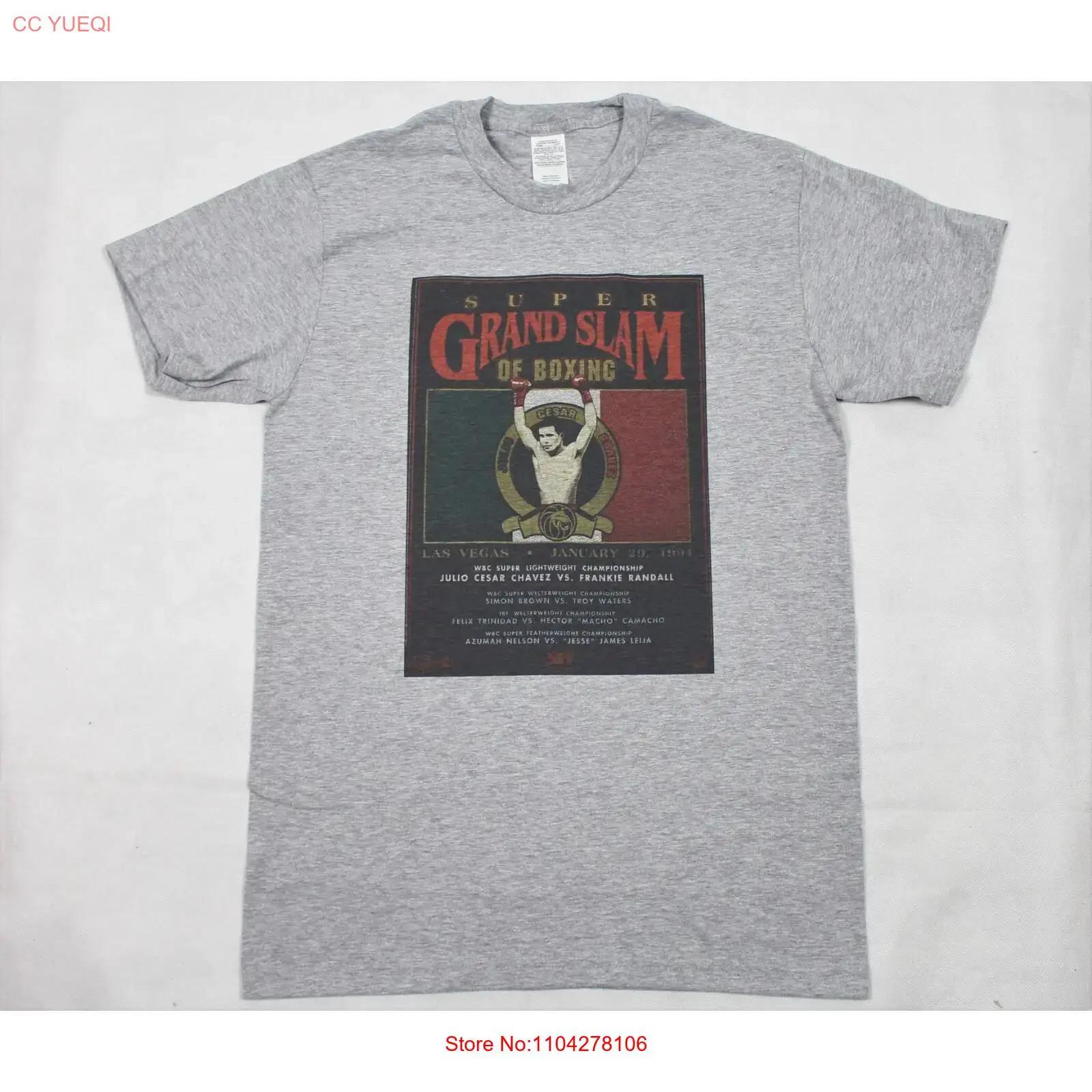

Julio Cesar Chavez Vs Frankie Randall fight poster Grey T shirt Sizes S 3XL vintage Washed streetwear designer clothes homme 5XL різнокольоровий