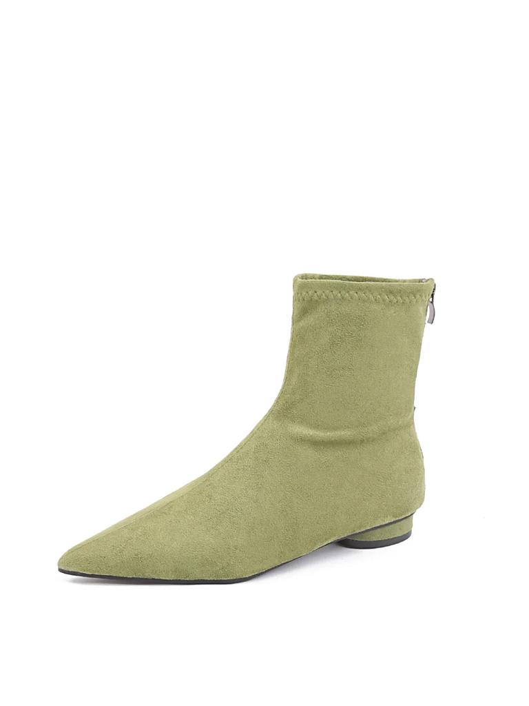 Women Boots Temperament Pointe Short Boots High Quality Suede Leather Boot Fashion Elastic Slim Women Ankle Boot Bottines Femmes