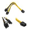 PCI-E 6-pin to GPU Graphics Card 2x 8-pin Power Splitter Cable PCI Express
