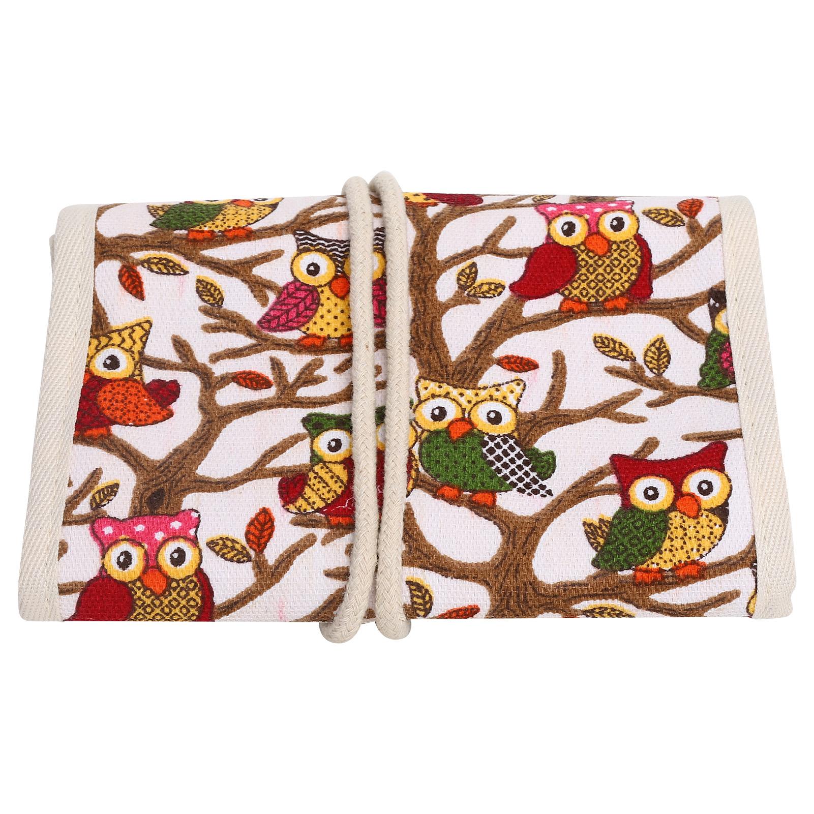 

Чехол для вязальных спиц Пустая сумка для хранения крючков Сумка для хранения вязальных спиц на молнииСова