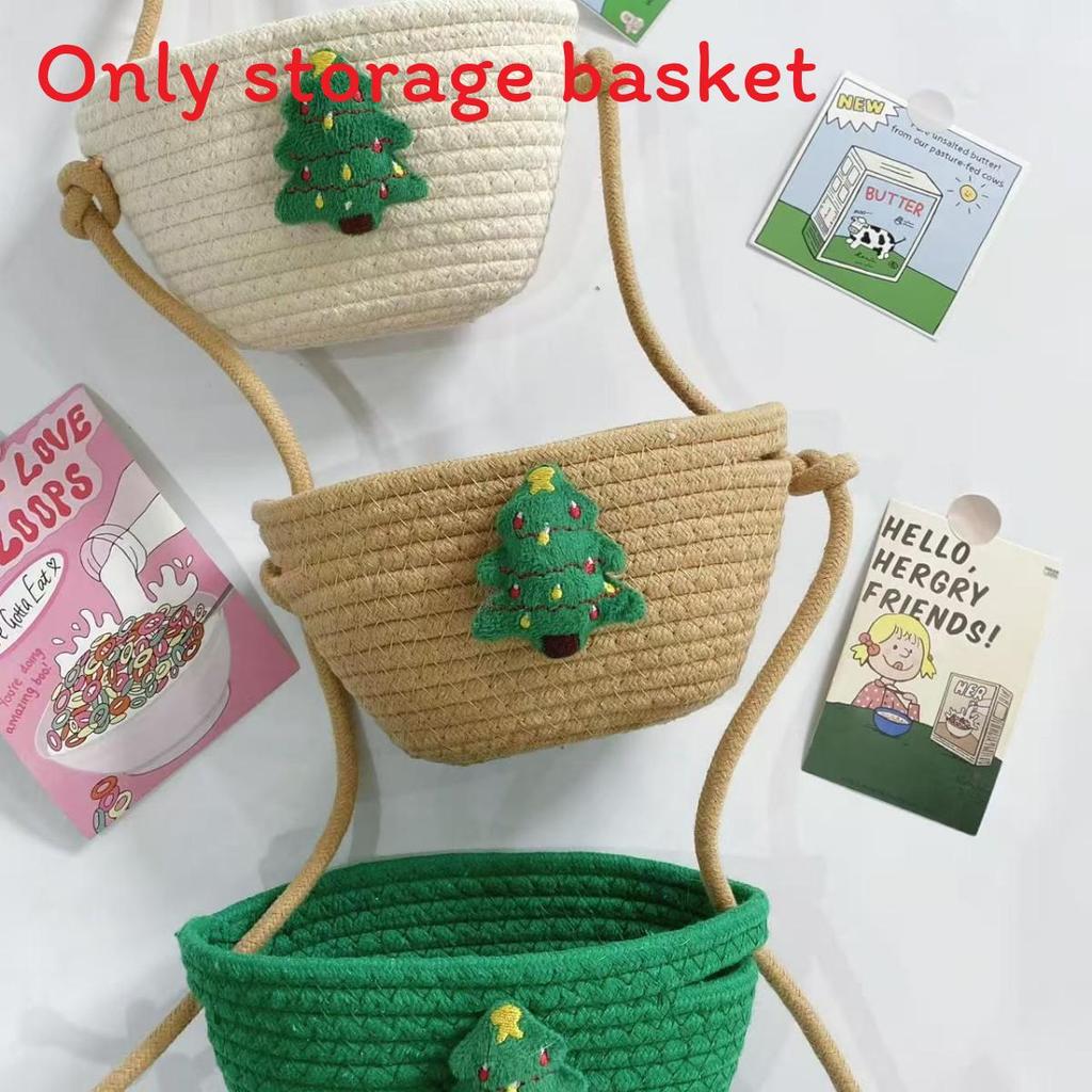 Wall Mounted Storage Basket With Cotton Weave For Dorm Room Organization And Household Use