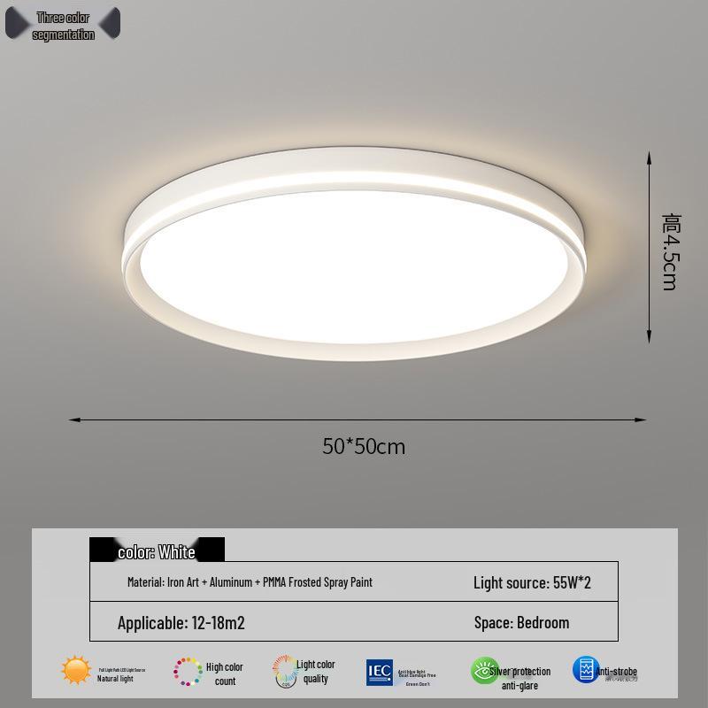 LED Full Spectrum Ceiling Light - Modern Minimalist Design for Living, Dining, and Bedroom Spaces